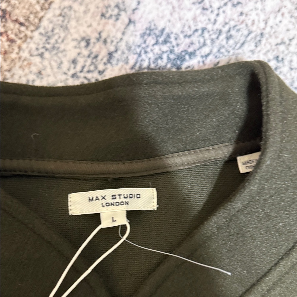 Max Studio Casual Button-Front Jacket - Dark Oliv… - image 2